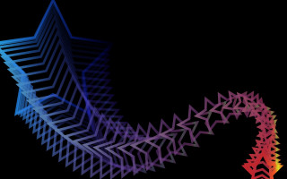 Colorful abstract rainbow arrow generative - a black background and a rainbow free wallpaper