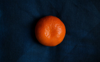 Orange blue surface minimalist stilllife - a blue surface free wallpaper for desktop