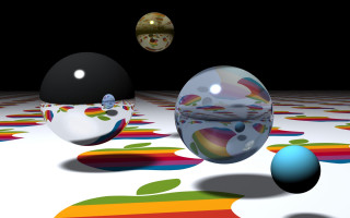 Floating balls paint circles colorful - net art free wallpaper