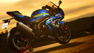 Blue motorcycle sunset vivid colors - rich vivid color free wallpaper