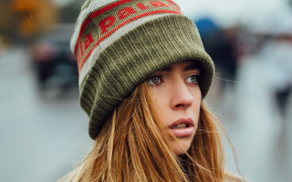 Woman hat blonde portrait blurry - chris spollen free wallpaper