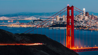 City bridge night hill lights - a hill top free wallpaper