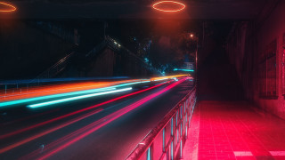 City street night long exposure - elsa bleda free wallpaper