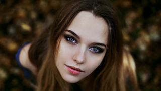 Blue eyes long hair gothic - eszter mattioni free wallpaper for desktop