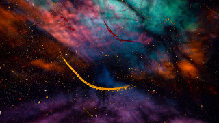 Yellow floating star dust astronaut - edward dugmore free wallpaper