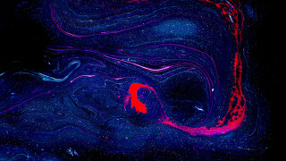 Red blue abstract space planet - abstract painting free wallpaper