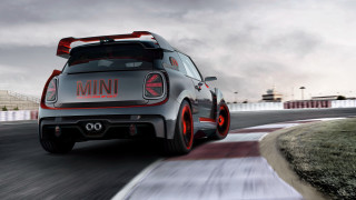 Mini car racing cloudy sky - a race track free wallpaper