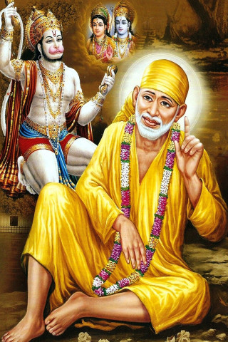 Divine bearded men sitting flower - free anime wallpaper for mobile