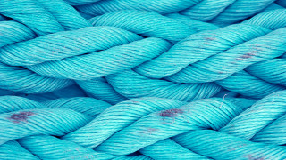 Blue rope red spot closeup - cable wire free wallpaper