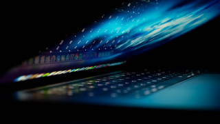 Laptop keyboard blurry lights beeple - screen free wallpaper