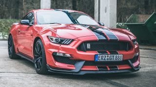 Red mustang black stripe driveway - a driveway free wallpaper