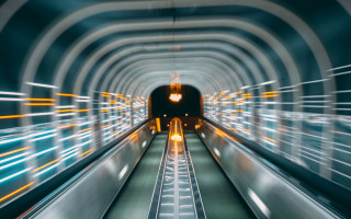 Subway tunnel motion blur futurism - elsa bleda free wallpaper for desktop