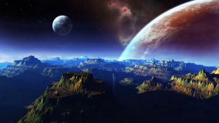 Planet star system space art - image of a planet free wallpaper