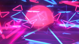 Red neon hologram energy synthwave - line free wallpaper