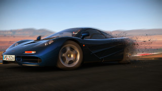 Blue sports car road sky 2 - a few car free wallpaper