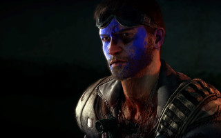 Blue face man black jacket - a blue face free wallpaper for desktop