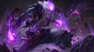 Purple demon armor glowing fire - his back free wallpaper for desktop