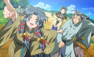 Anime group pointing excitement outfits - one person free wallpaper