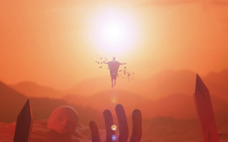 Scissors sunset silhouette moon cloud - beksinski free wallpaper