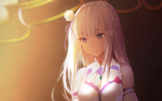 Emilia bikini long hair bow - luminous free wallpaper