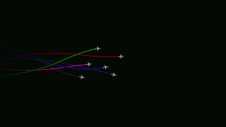 Plane rainbow generative vector path - back end free wallpaper for desktop
