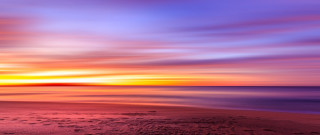 Sunset beach blue sky pink - a blue sky and some clouds free wallpaper