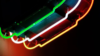 Neon sign bruce nauman glowing - a white line free wallpaper