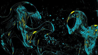 Spiderman alien bioluminescent androidjones digital - bioluminescence free wallpaper