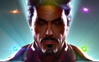 Glowing man beard holography planet - profile picture free wallpaper