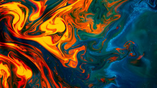 Colorful space aurora fire embers - a colorful painting free wallpaper for desktop