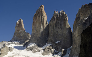 Snowy mountains blue sky clouds 2 - emiliano ponzi free wallpaper