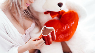Woman teddy bear valentine morning - the other hand free wallpaper