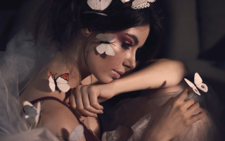 Butterfly face dress elina karimova - her body free wallpaper