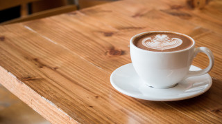 Coffee saucer wooden table leaf 2 - product photo free wallpaper for desktop