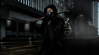 Man gas mask baseball bat - a man in a gas mask holding free wallpaper