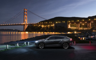 Car bridge night city lights 3 - brian fies free wallpaper