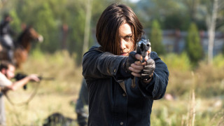 Woman gun field background blurred - other person free wallpaper for desktop