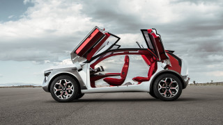 Car open road cloudy sky - a few cloud free wallpaper for desktop