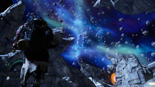 Mountain biker colorful sky stars - a colorful sky free wallpaper