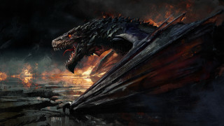 Dragon boat fire breathing embers - a dragon free wallpaper
