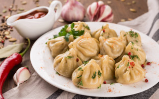 Dumplings sauce herbs spoon pepperstock - a tablecloth free wallpaper