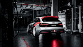 White car garage red lights - tail free wallpaper