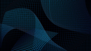 Blue pattern lines curves generative - free neon wallpaper for desktop