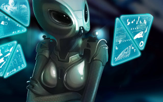 Robot hologram sci fi helmet - sci fi free wallpaper