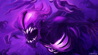 Purple monster large teeth glowing - large tooth free wallpaper