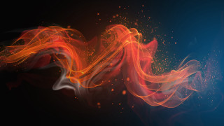 Colorful smoke swirl abstract fire - volumetric free wallpaper
