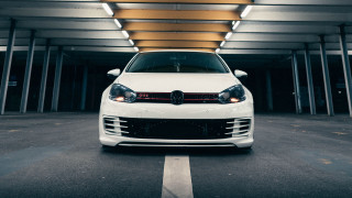 White car parking garage photorealism - caspar wolf free wallpaper for desktop