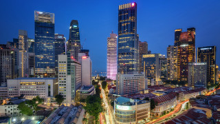 City skyline night tokyo architecture - panoramic view free wallpaper