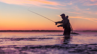 Fisherman sunset beach mountain water - andries stock free wallpaper for desktop