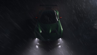 Green car rain night headlights - its headlight free wallpaper